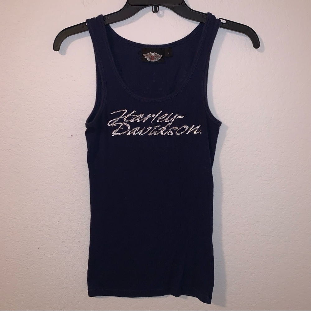 Harley Davidson navy blue Small women’s tank top